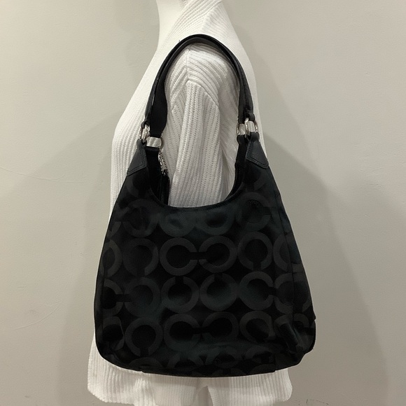 Coach Black Monogram Shoulder Bag - Picture 6 of 10